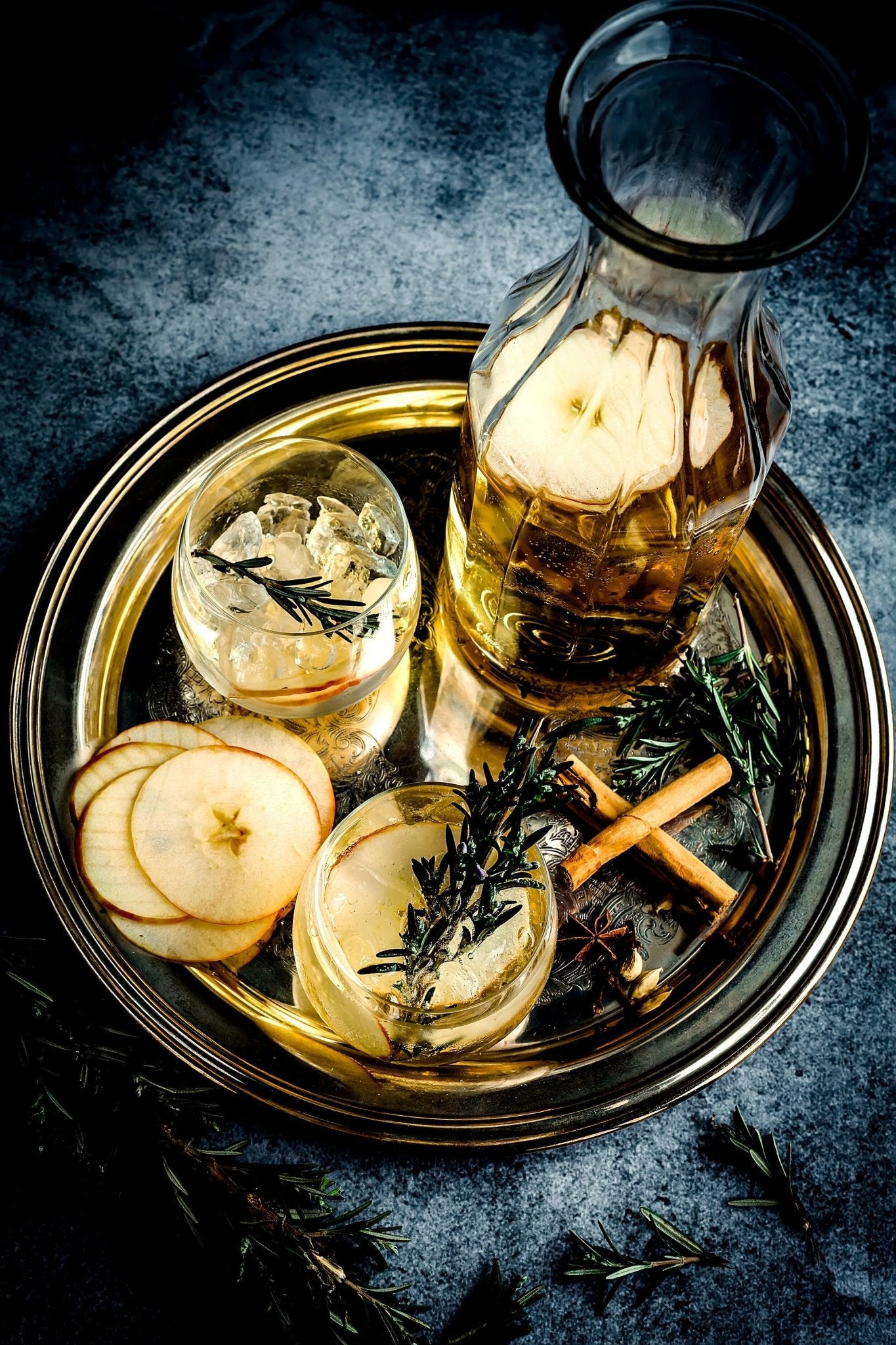 Cran-Apple Cider and Rosemary Mocktail - The Zero Proof