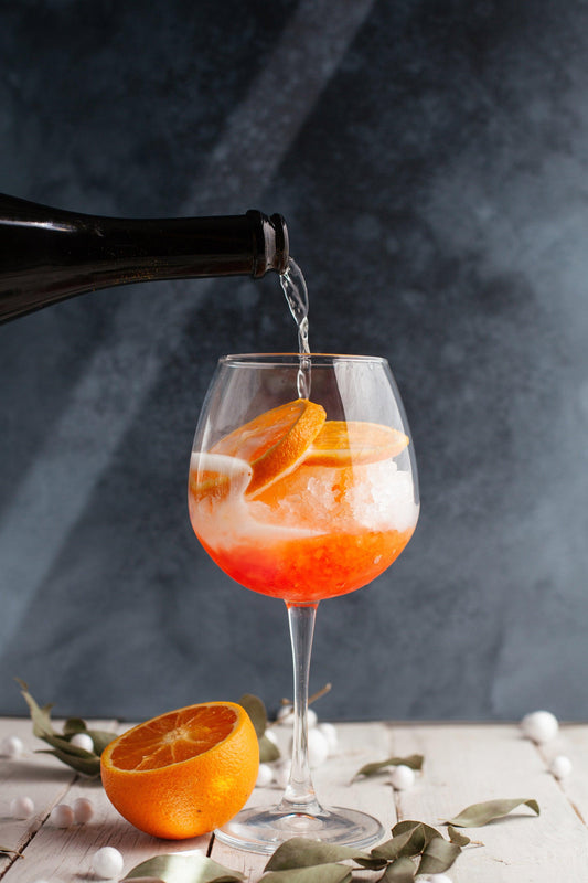 Ginger and Blood Orange Tonic Water Mocktail - zero-proof-shop