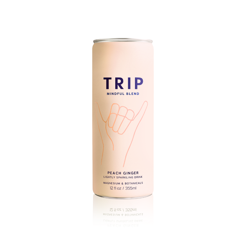 TRIP Mindful Blend Peach Ginger Sparkling Botanical Drink