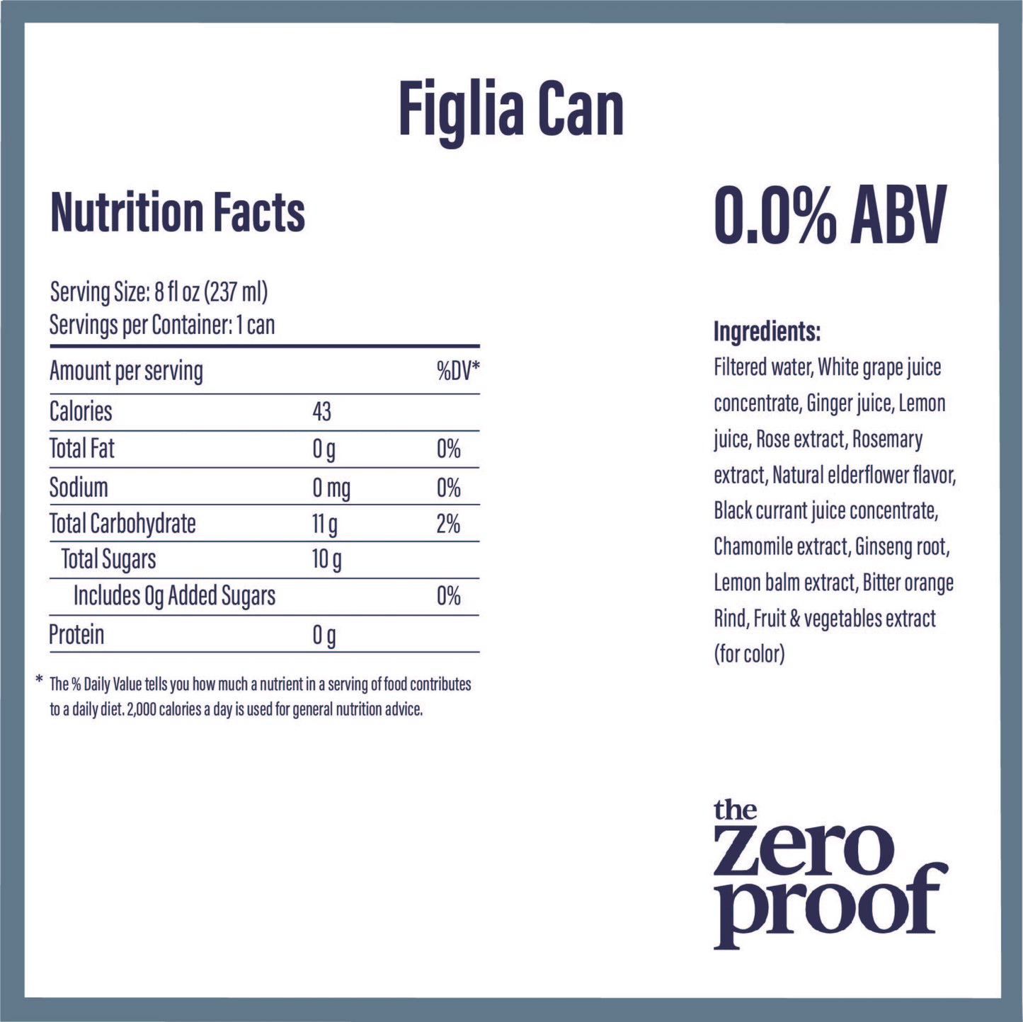 Figlia Fiore Frizzante - Non-Alcoholic Aperitivo - 8 oz Can
