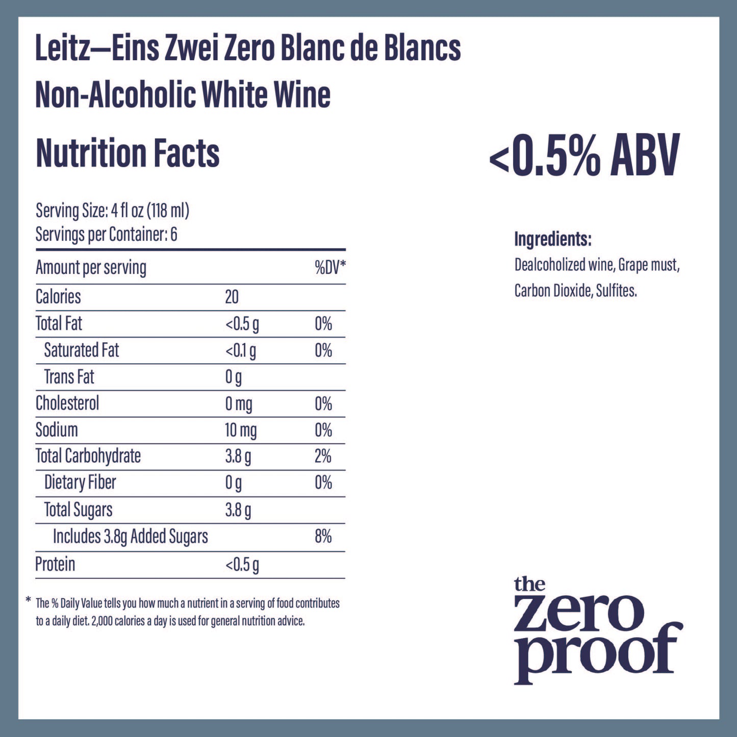 Leitz - Eins Zwei Zero Blanc de Blancs Non-Alcoholic White Wine