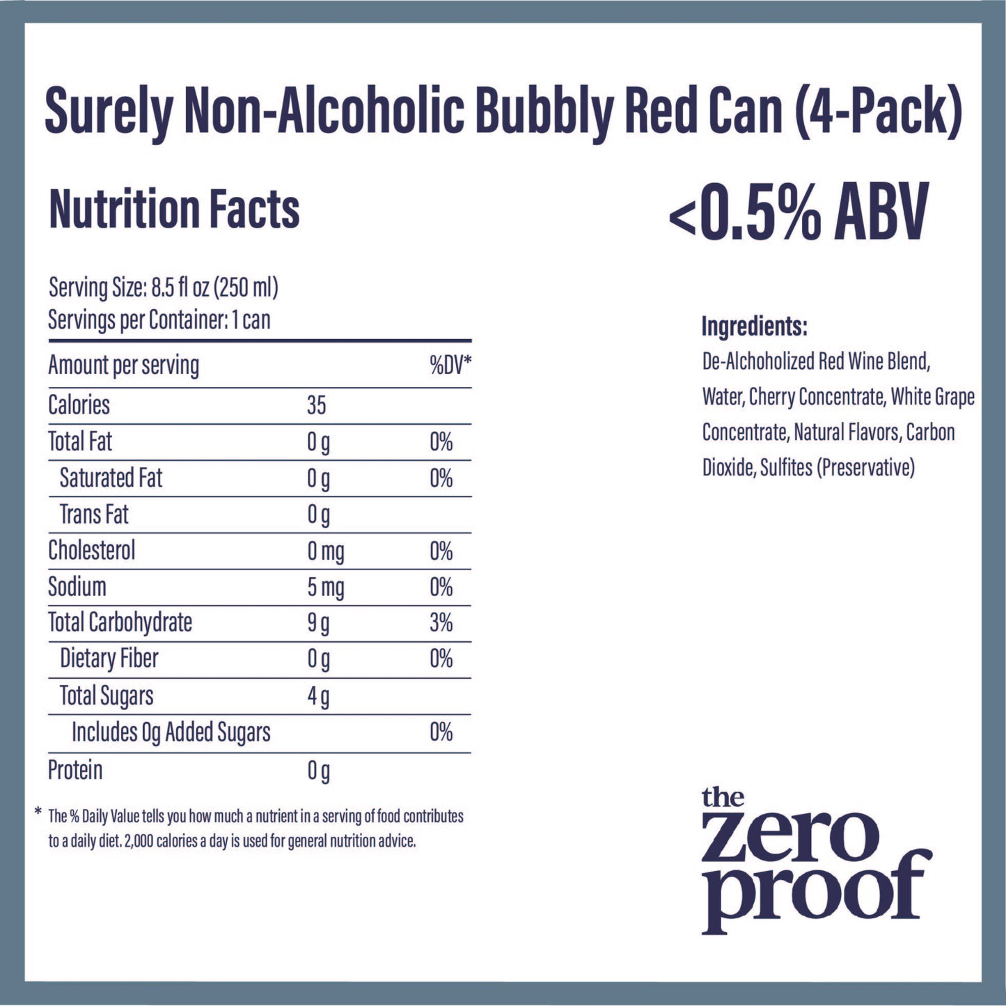Surely Non-Alcoholic Bubbly Red Can (4-Pack)