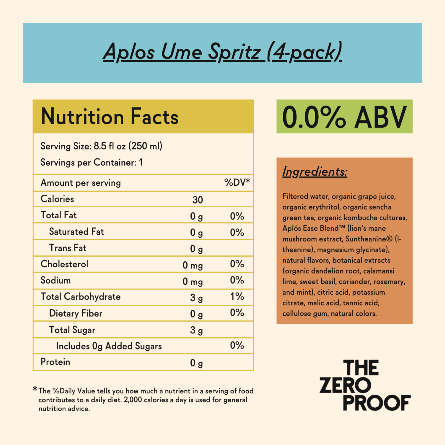 Aplos Ume Spritz (4 - Pack) - The Zero Proof