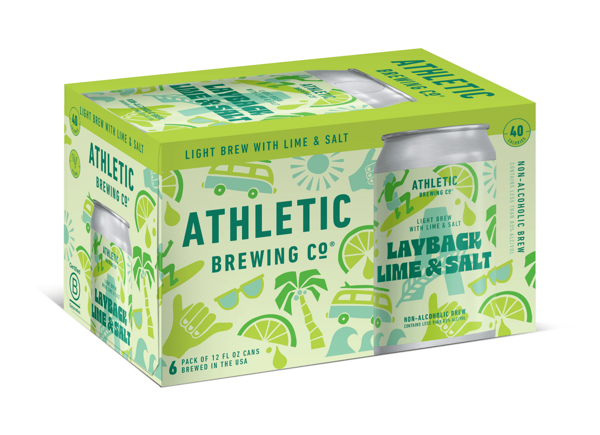 Athletic Brewing Layback Lime & Salt Non - Alcoholic Beer - The Zero Proof