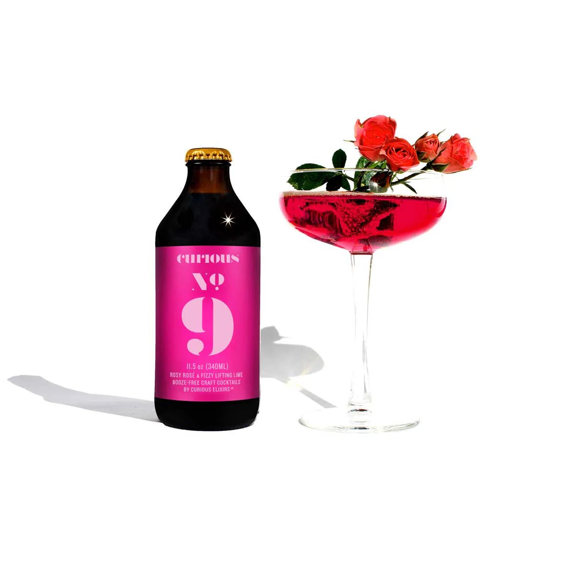 Curious Elixir No. 9 - Sparkling Rosé with Key Lime - The Zero Proof
