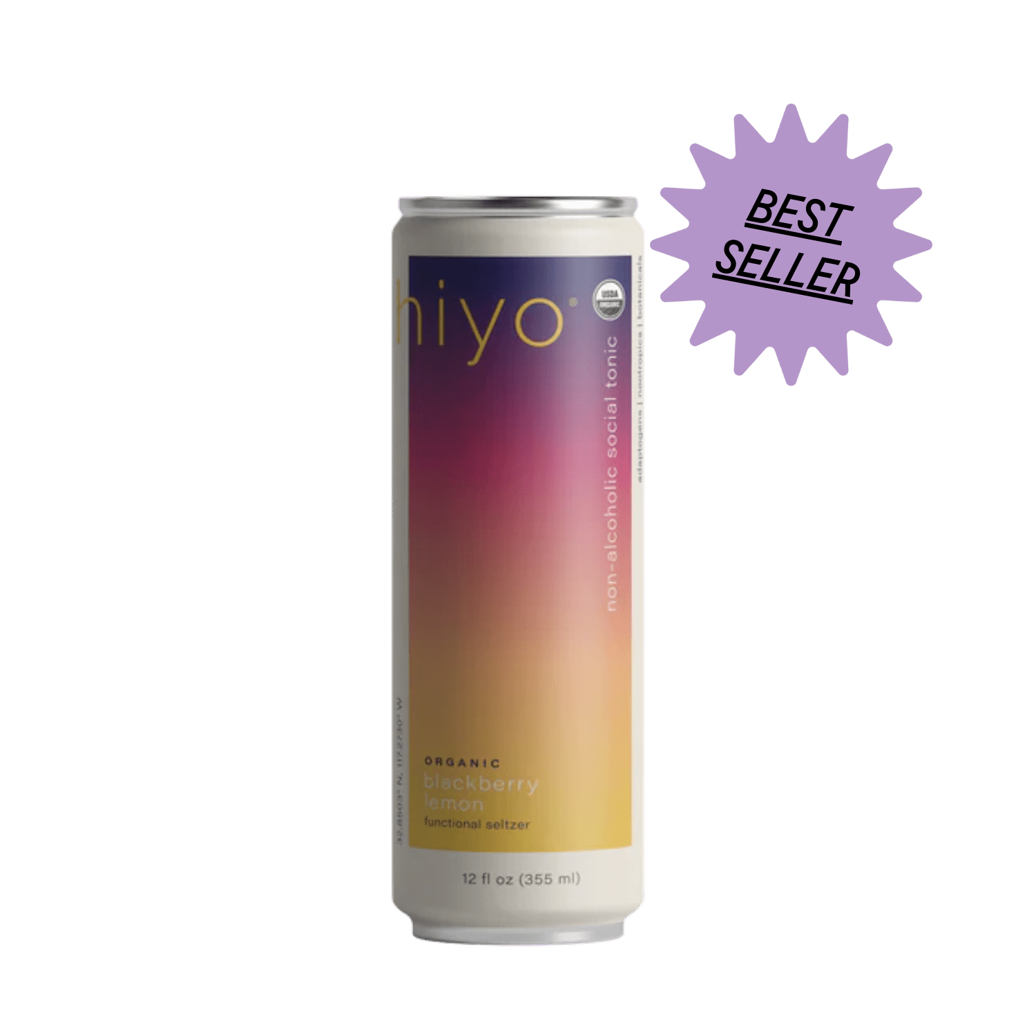 Hiyo Blackberry-Lemon Non-Alcoholic Seltzer (4-Pack)