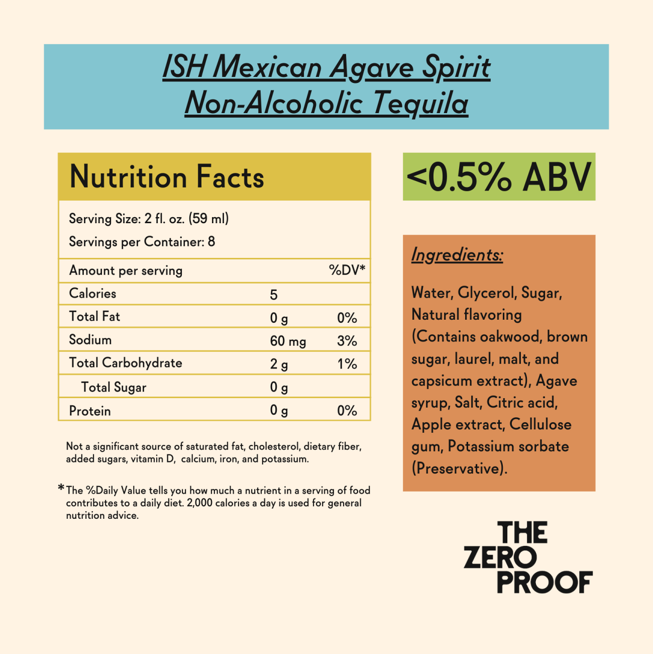 ISH Mexican Agave Spirit Non - Alcoholic Tequila - The Zero Proof