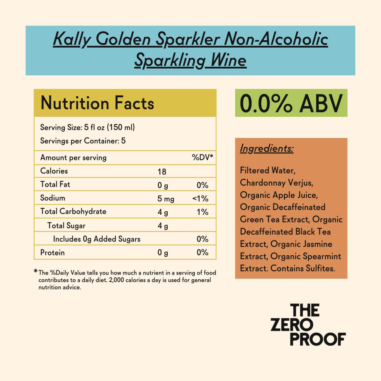 Kally Golden Sparkler Non - Alcoholic Sparkling Wine - The Zero Proof