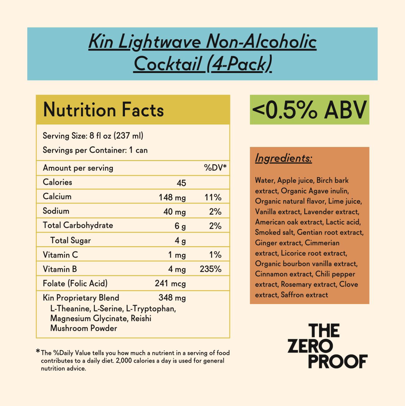 Kin Lightwave Non - Alcoholic Cocktail (4 - Pack) - The Zero Proof