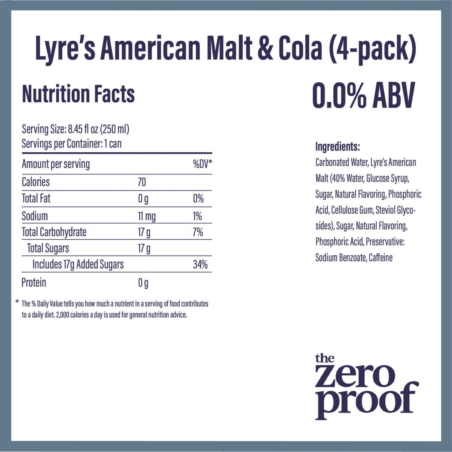 Lyre's Malt & Cola Ready to Drink (4-pack)