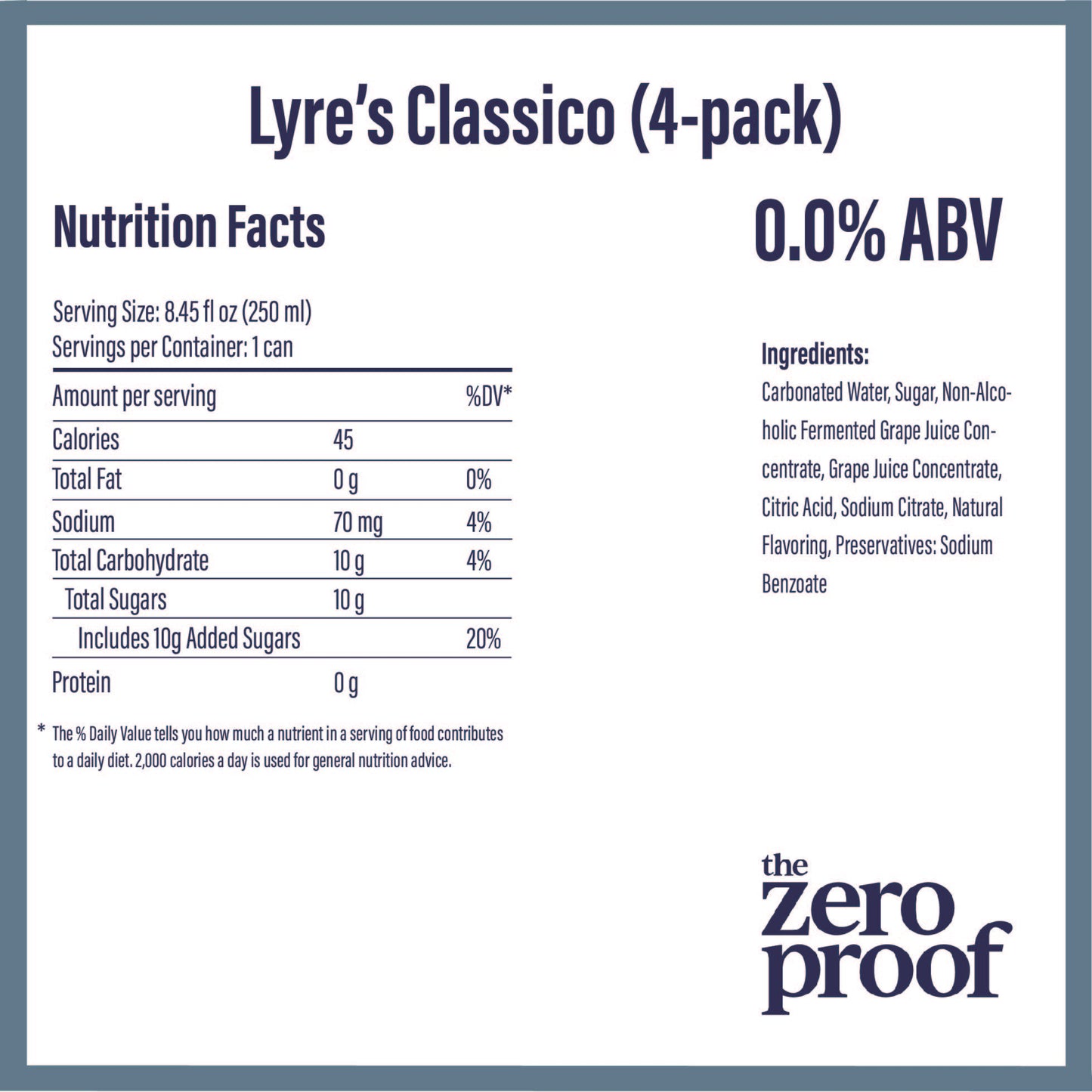 Lyre’s Classico Ready to Drink (4-pack)