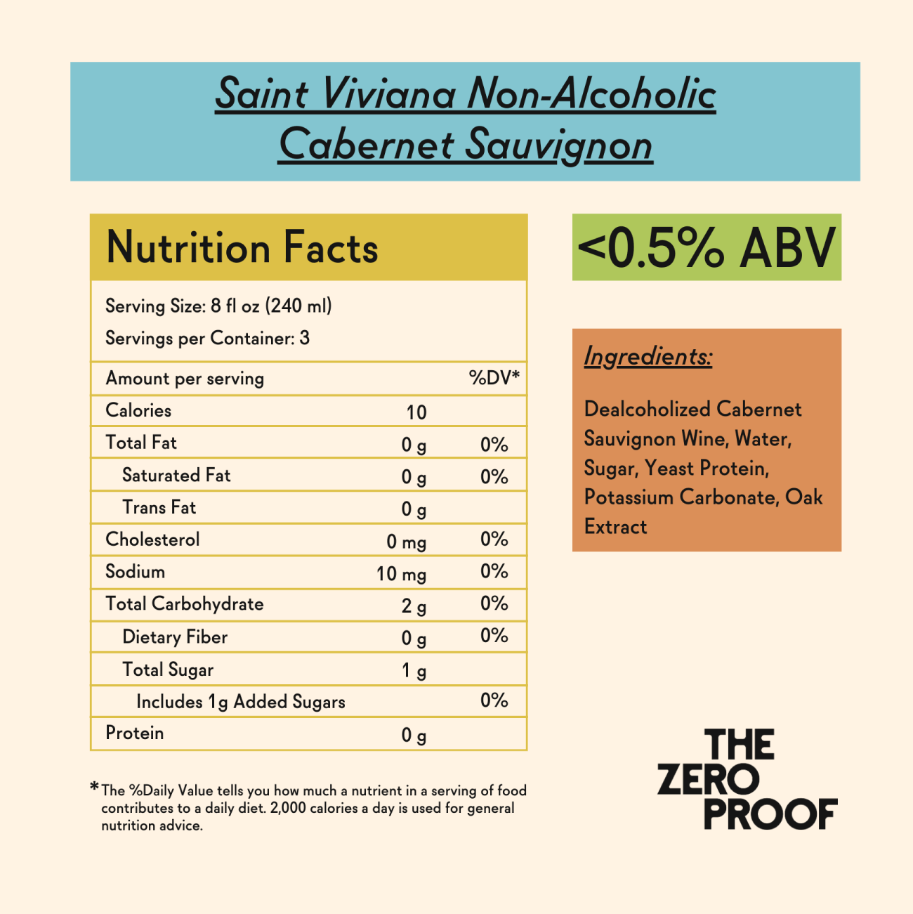 Saint Viviana Non - Alcoholic Cabernet Sauvignon - The Zero Proof