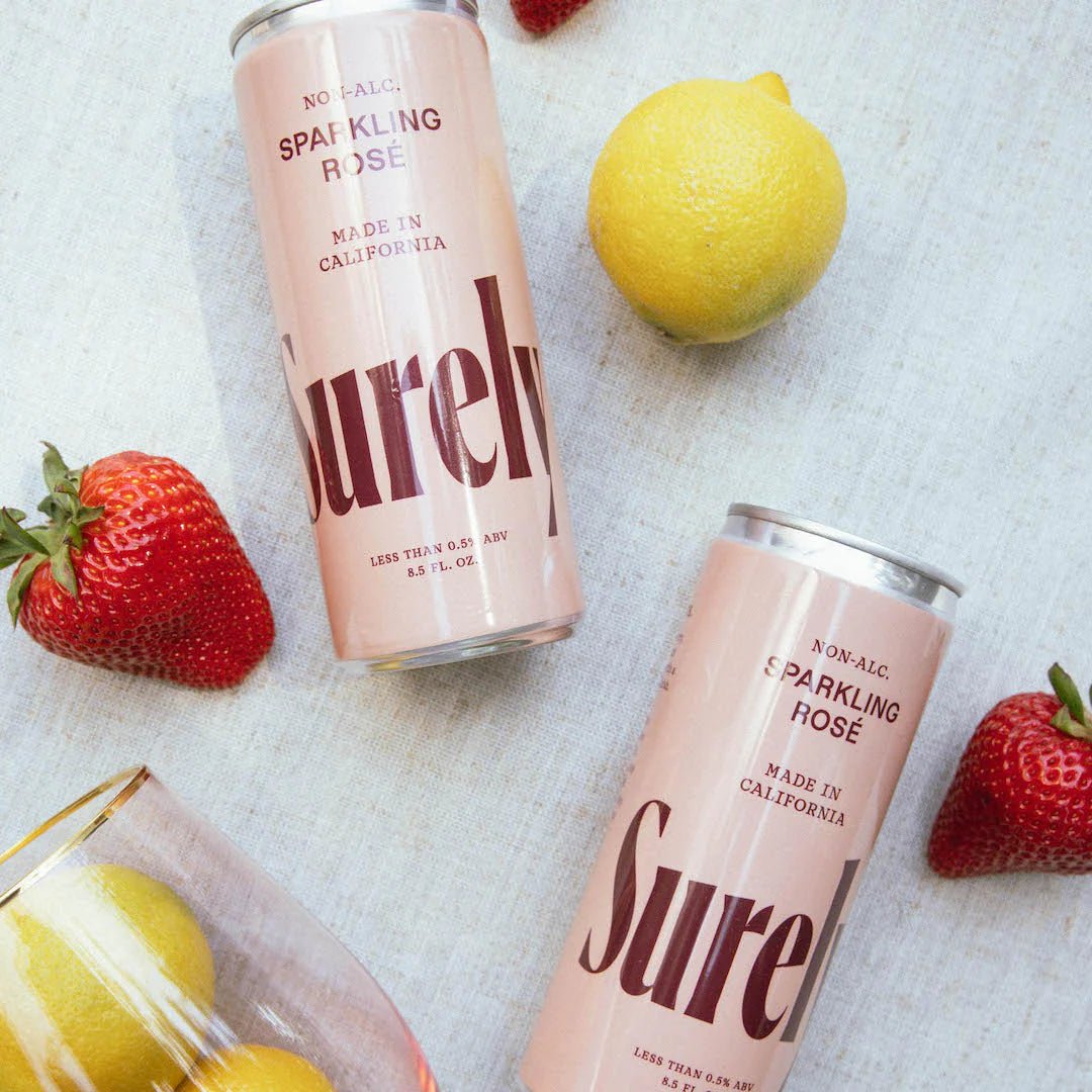 Surely Non - Alcoholic Sparkling Rosé Can (4 - Pack) - The Zero Proof
