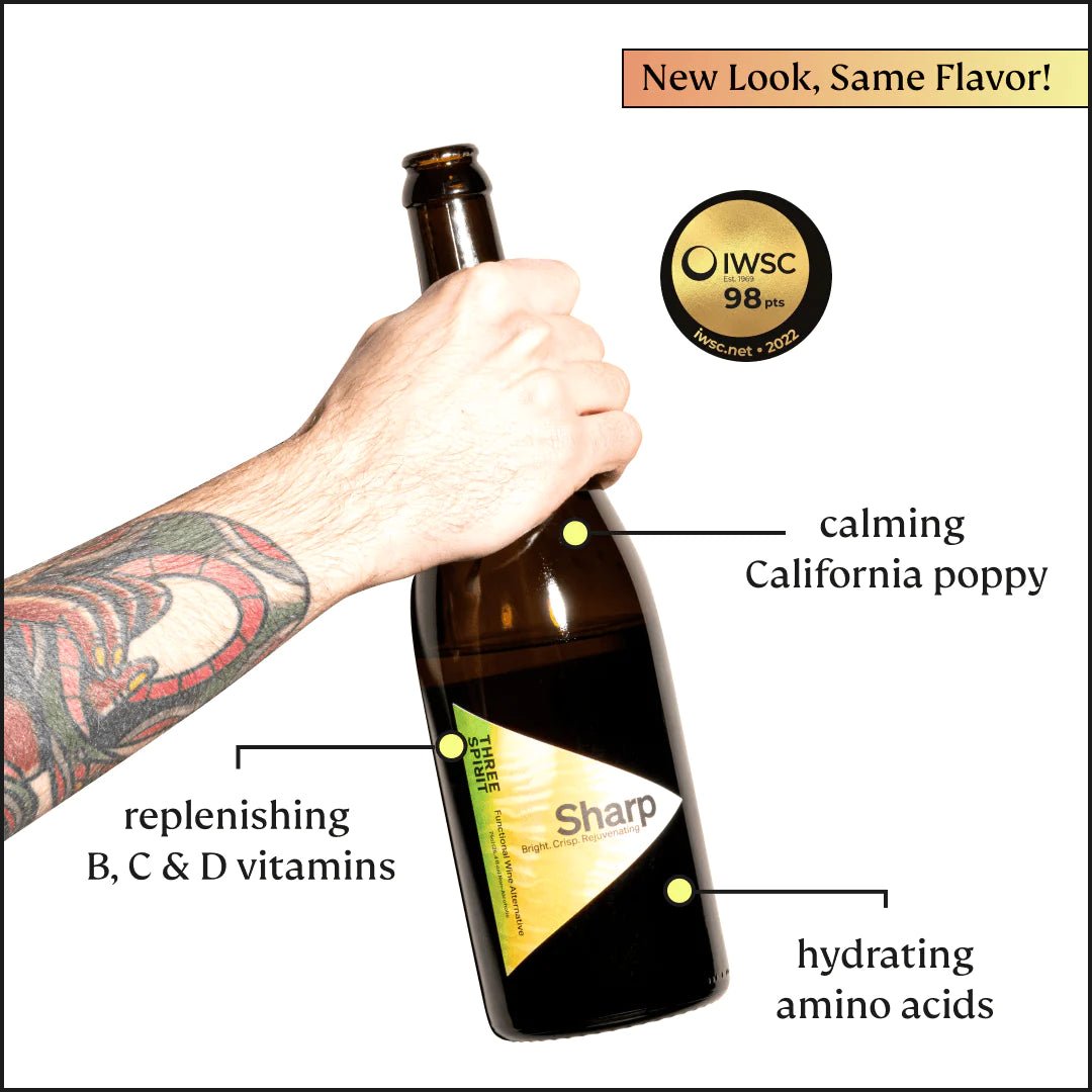 Three Spirit Sharp Non - Alcoholic White Wine - The Zero Proof