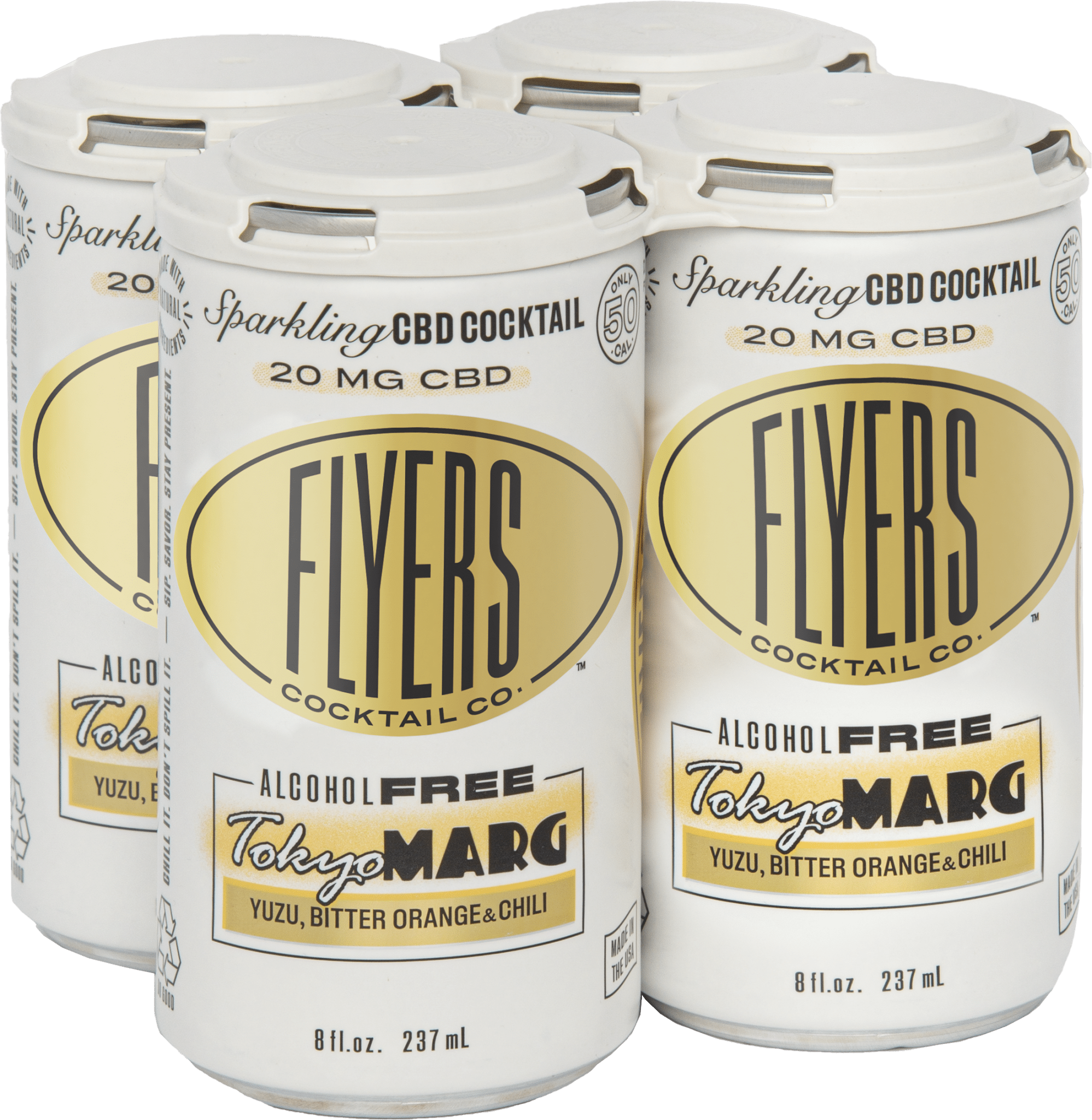 Tokyo Marg Sparkling CBD Cocktail (4 - pack) - The Zero Proof