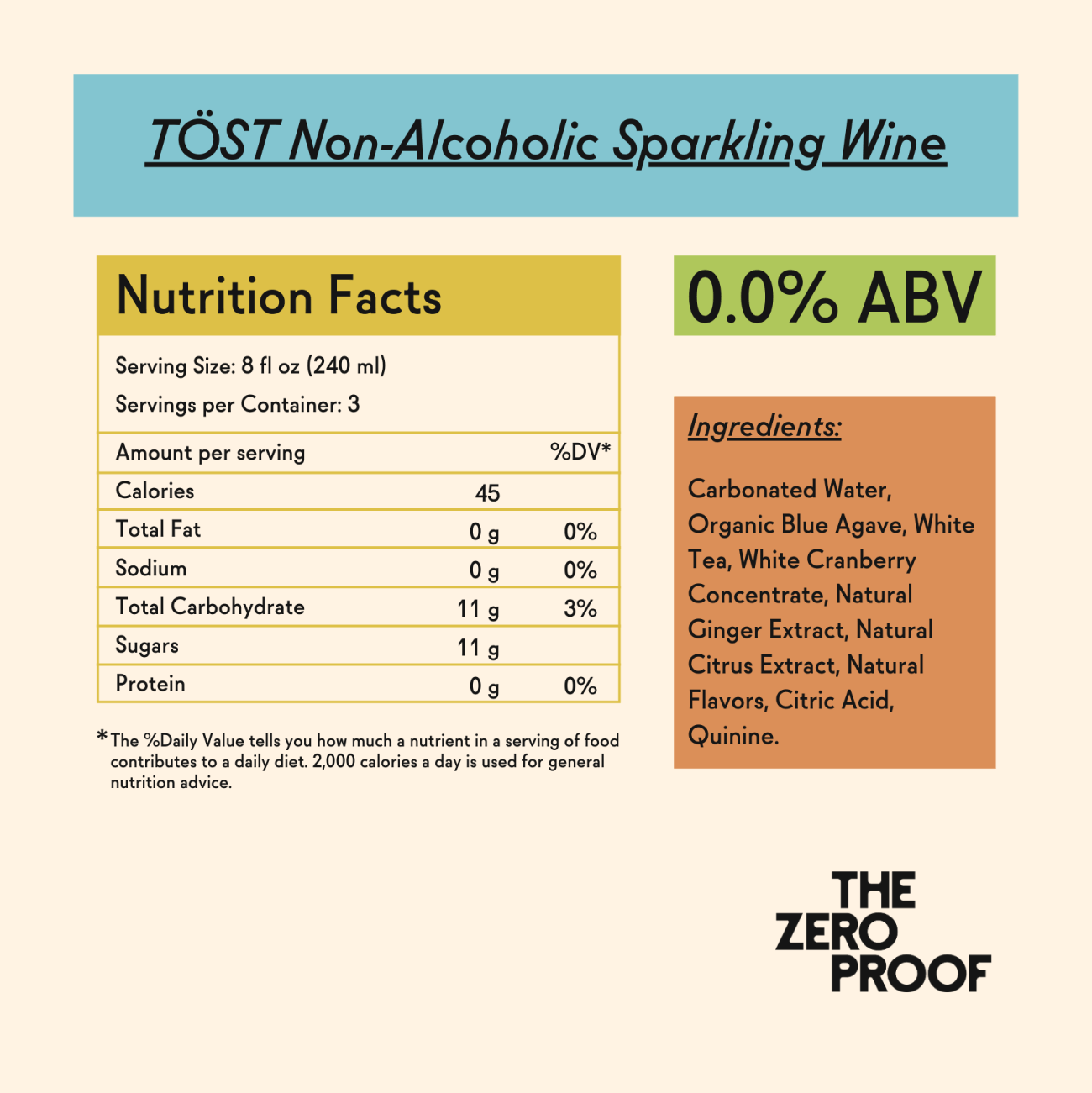 TÖST Non - Alcoholic Sparkling Wine - The Zero Proof