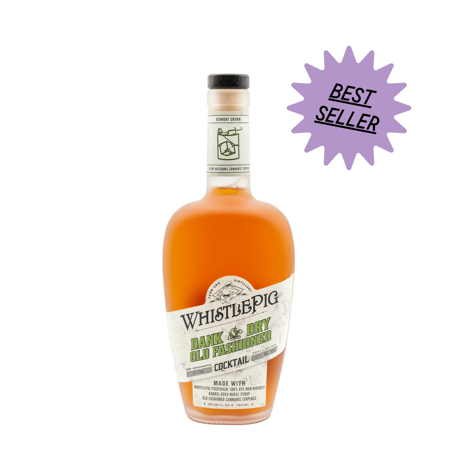 WhistlePig Dank & Dry Non - Alcoholic Old Fashioned (750ml) - The Zero Proof