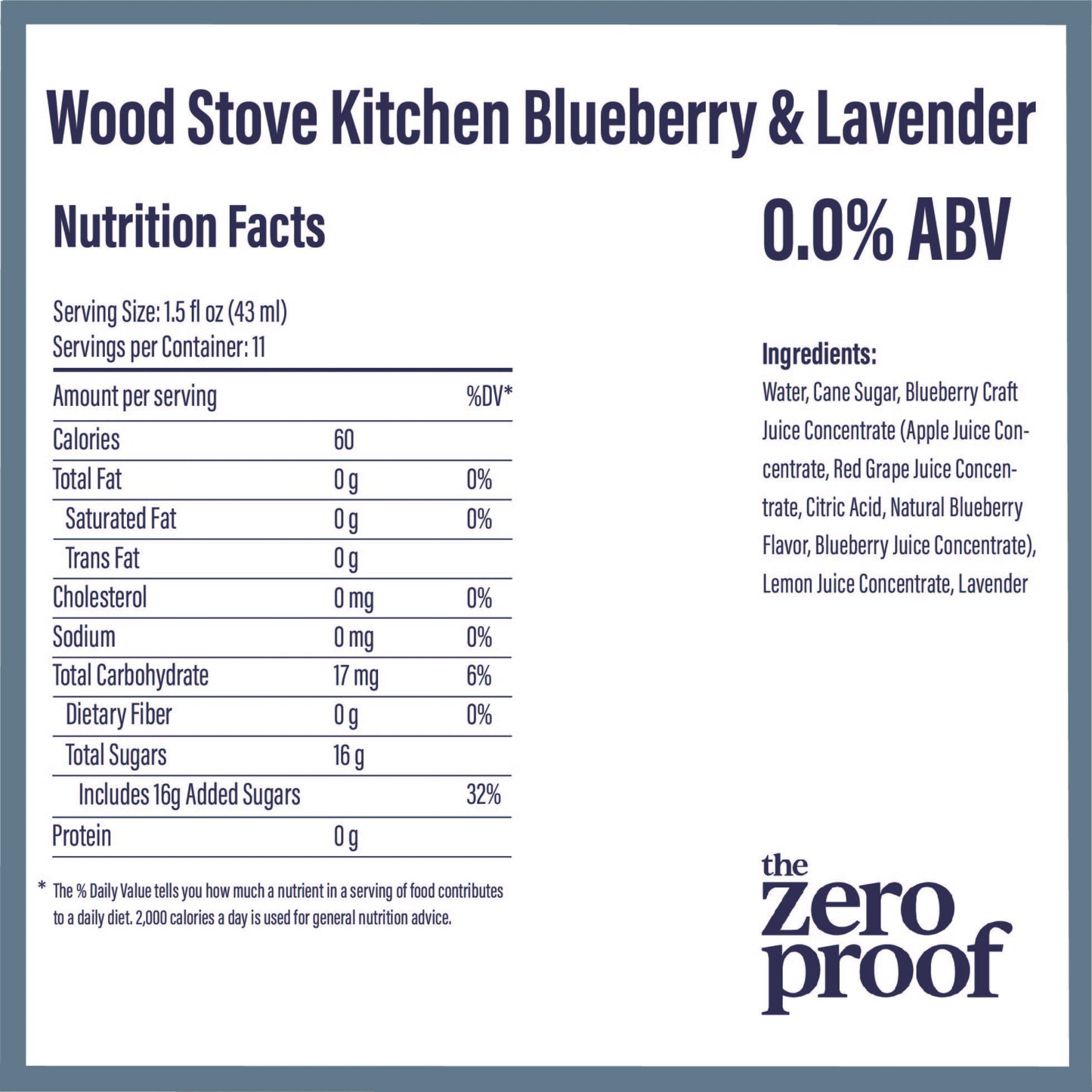 Wood Stove Kitchen Blueberry and Lavender Mixer (16 oz)