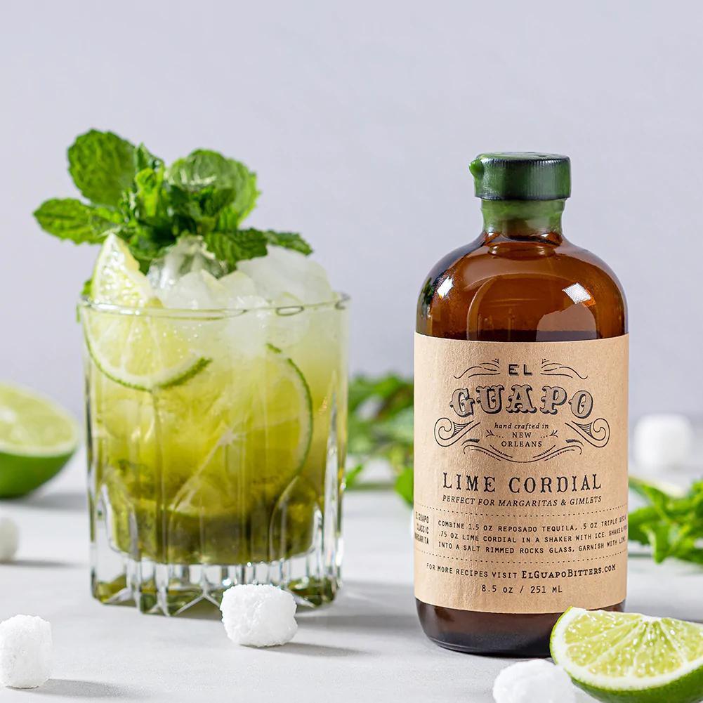 El Guapo Lime Cordial (16.5 oz) - zero-proof-shop