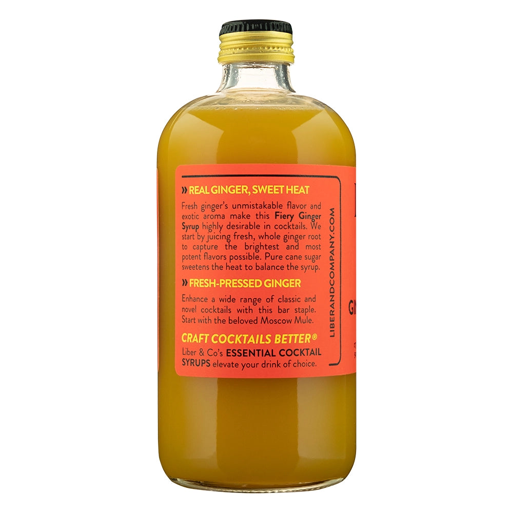 Liber & Co. Fiery Ginger Syrup 9.5 oz - zero-proof-shop