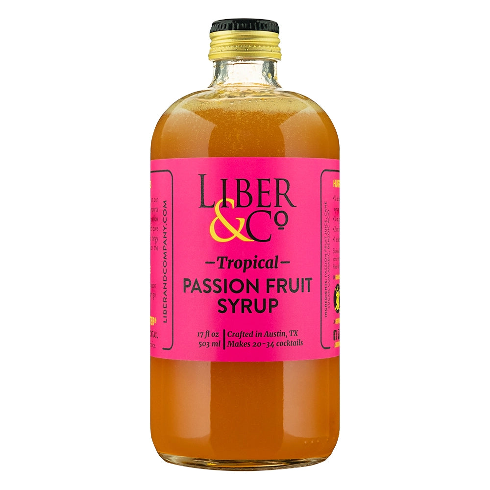 Liber & Co. Tropical Passion Fruit Syrup 9.5 oz - zero-proof-shop