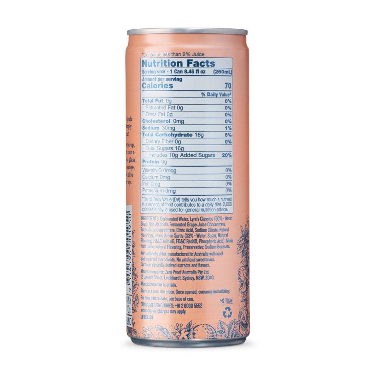 Lyre's Amalfi Spritz Non - Alcoholic Cocktail (4 - Pack) - The Zero Proof