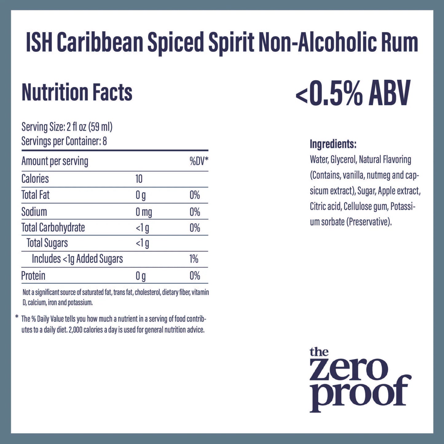 ISH Caribbean Spiced Spirit Non-Alcoholic Rum