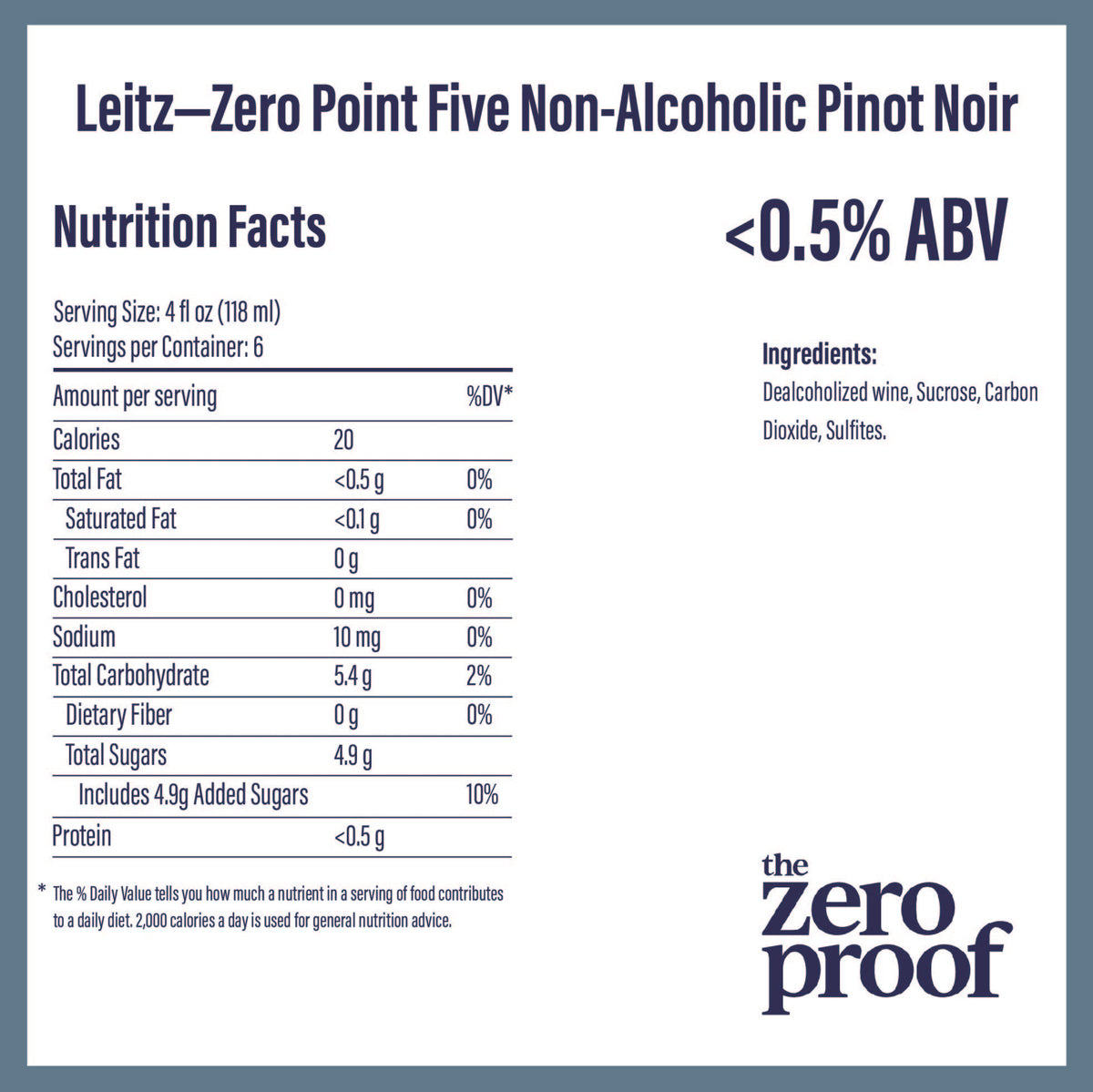 Leitz's Zero Point Five Non-Alcoholic Pinot Noir | The Zero Proof