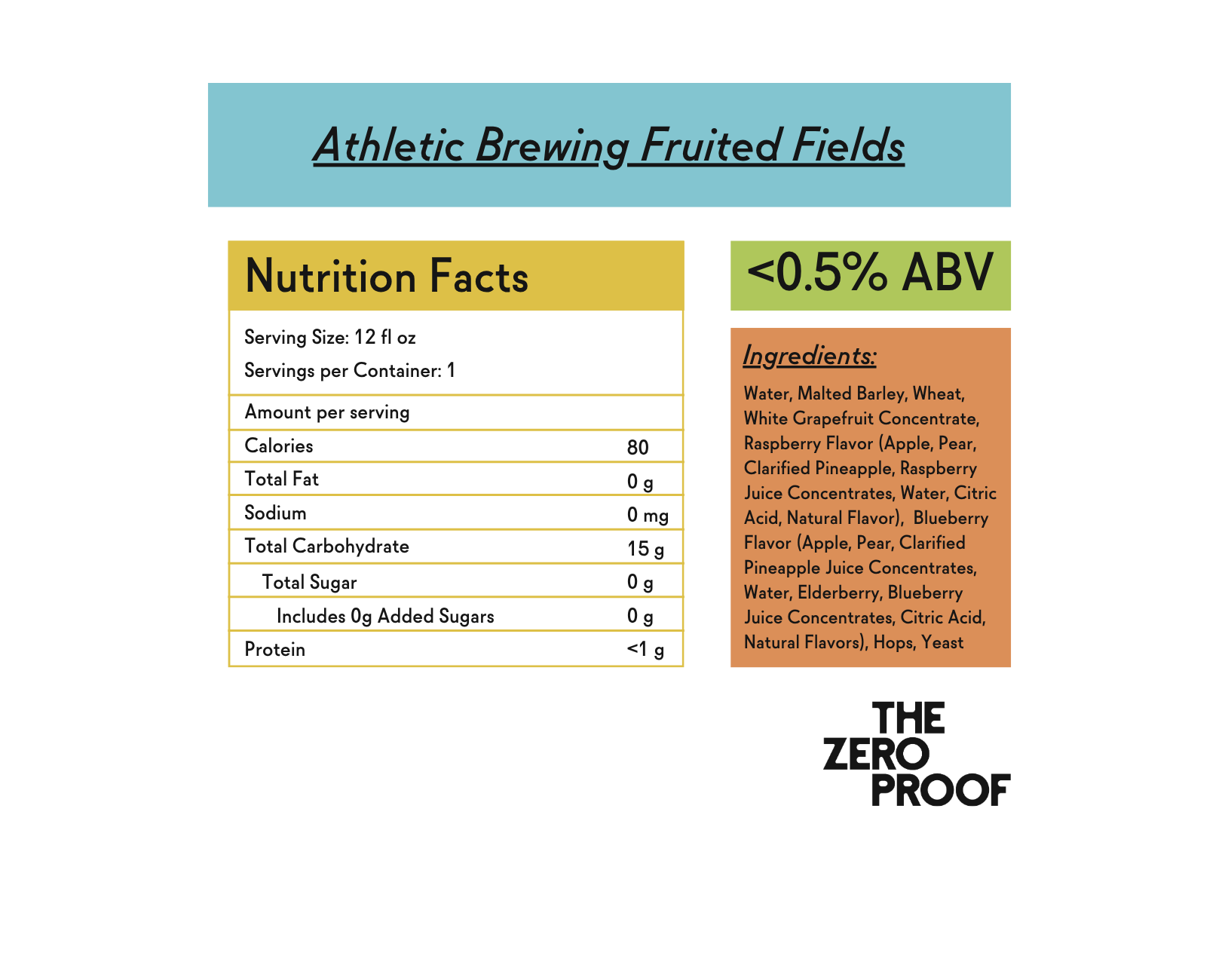 Athletic Brewing Fruited Fields Non-Alcoholic Beer