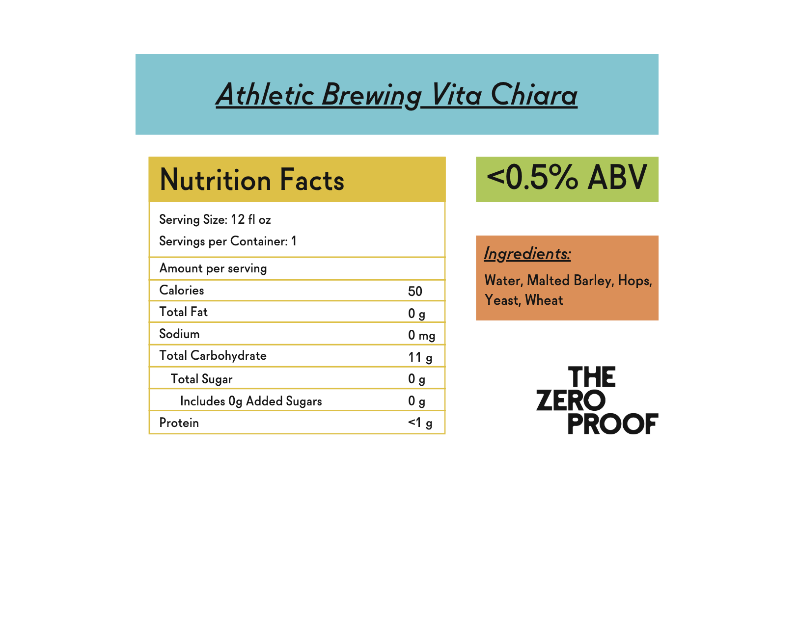 Athletic Brewing Vita Chiara Non-Alcoholic Beer