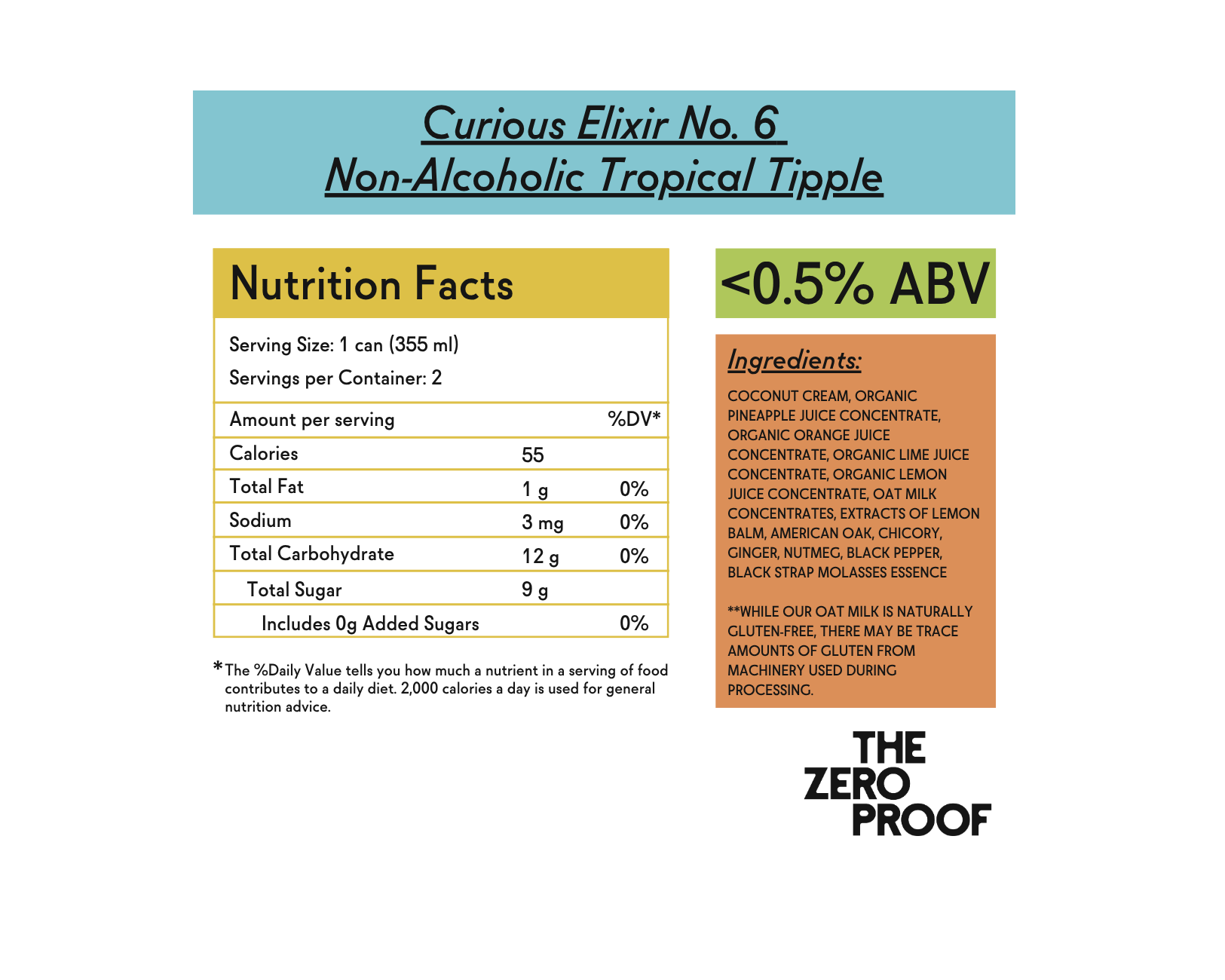 Curious Elixir No. 6 - Non-Alcoholic Tropical Tipple