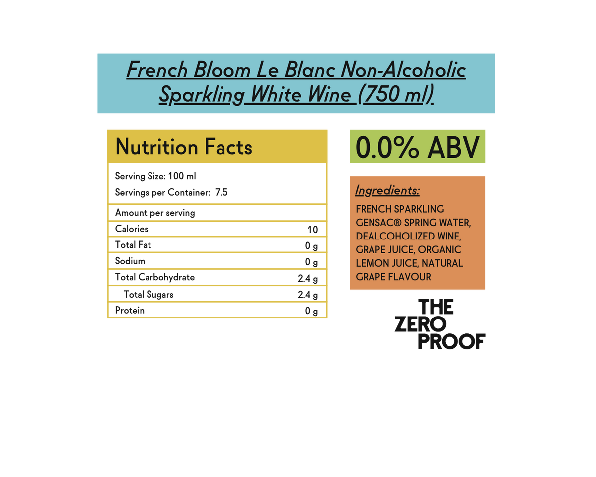 French Bloom Le Blanc Non-Alcoholic Sparkling White Wine