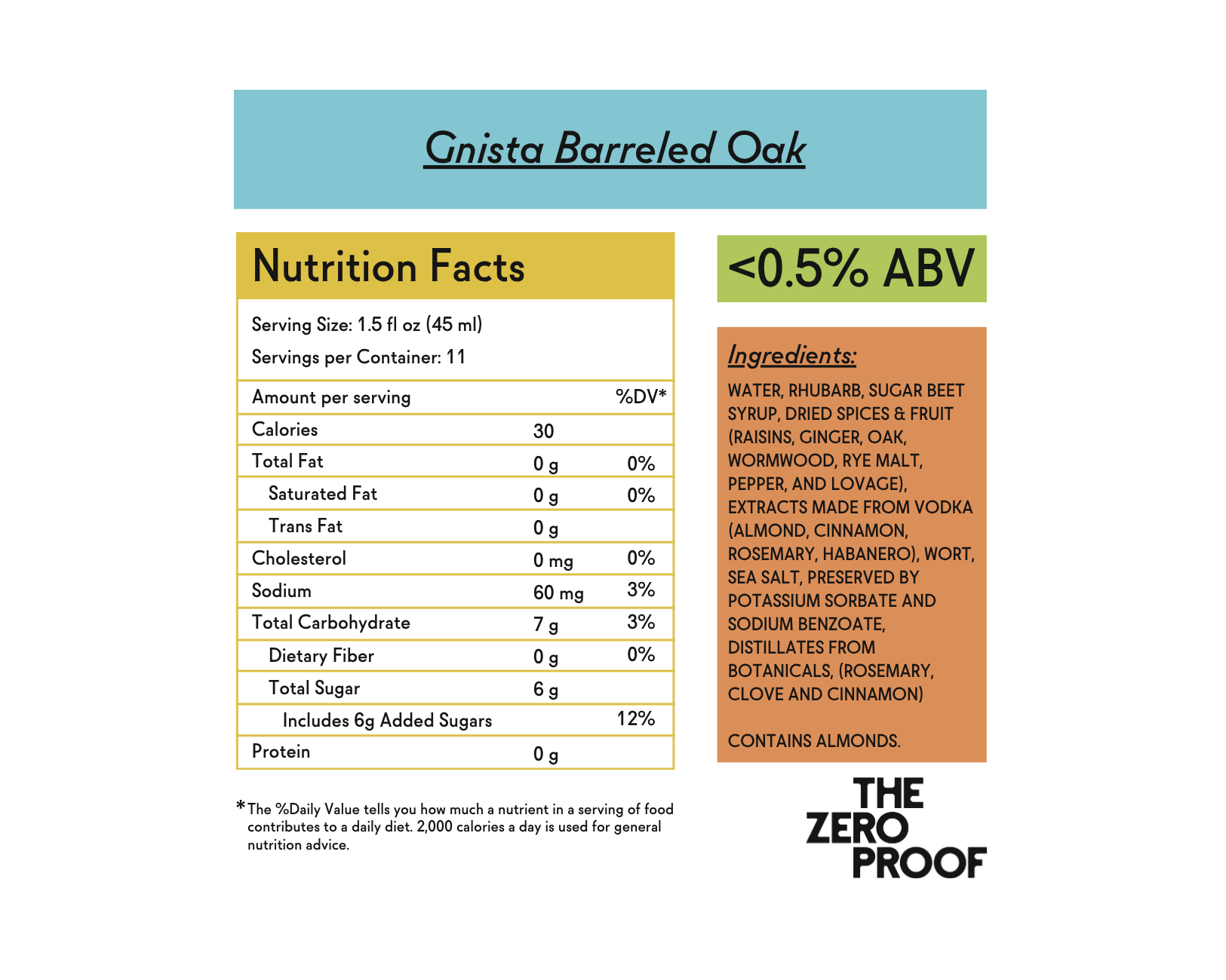 Gnista Barreled Oak Non-Alcoholic Bourbon