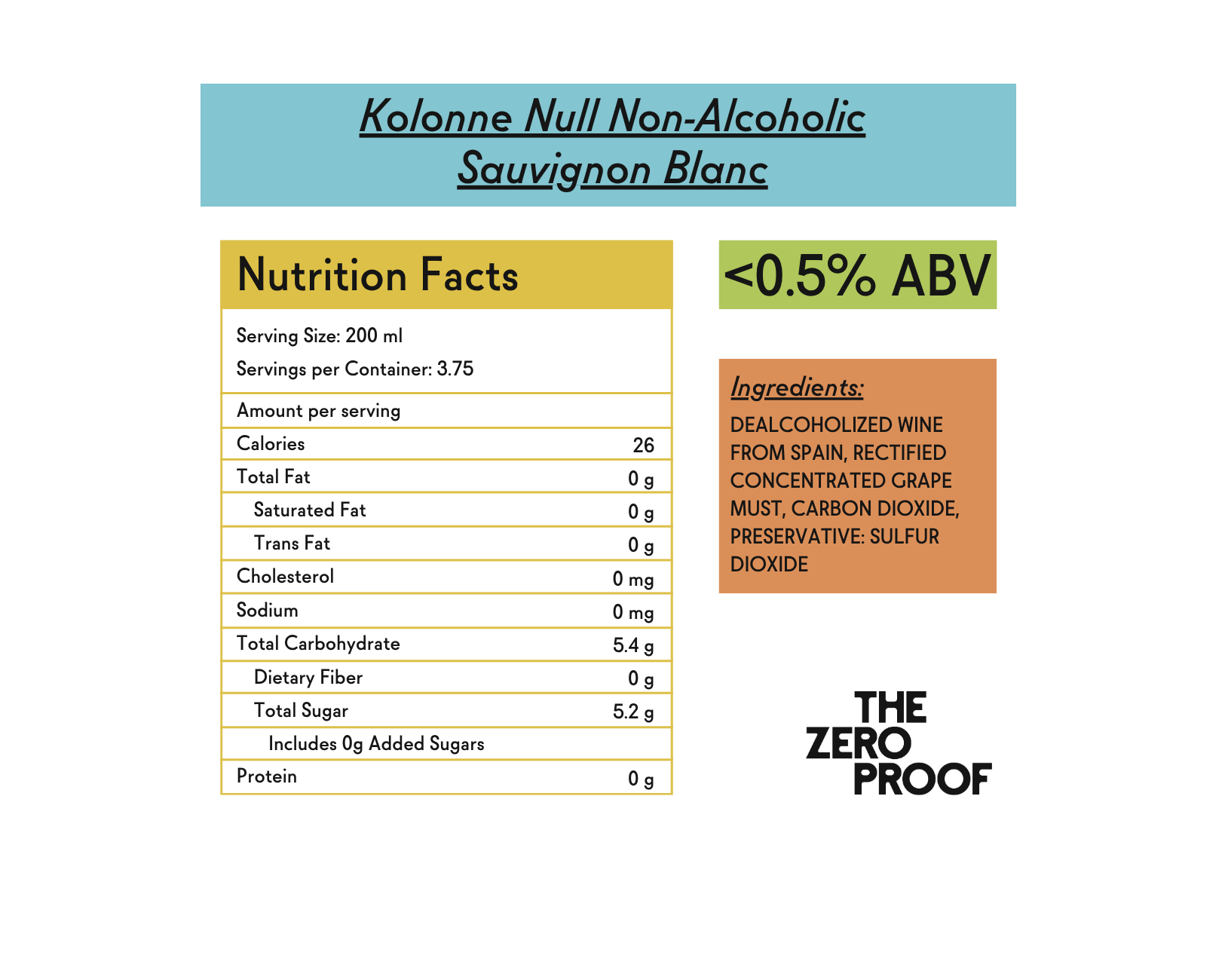 Kolonne Null Non-Alcoholic Sauvignon Blanc