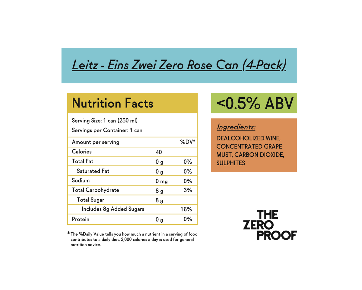 Leitz's Eins Zwei Zero Non-Alcoholic Rose (Cans) | The Zero Proof