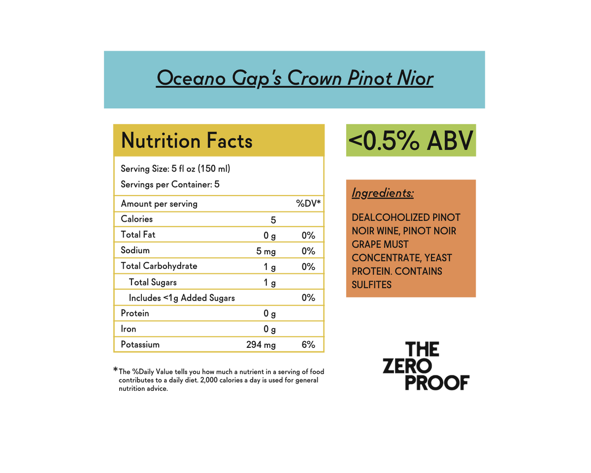Oceano Zero Non-Alcoholic Gap's Crown Pinot Noir