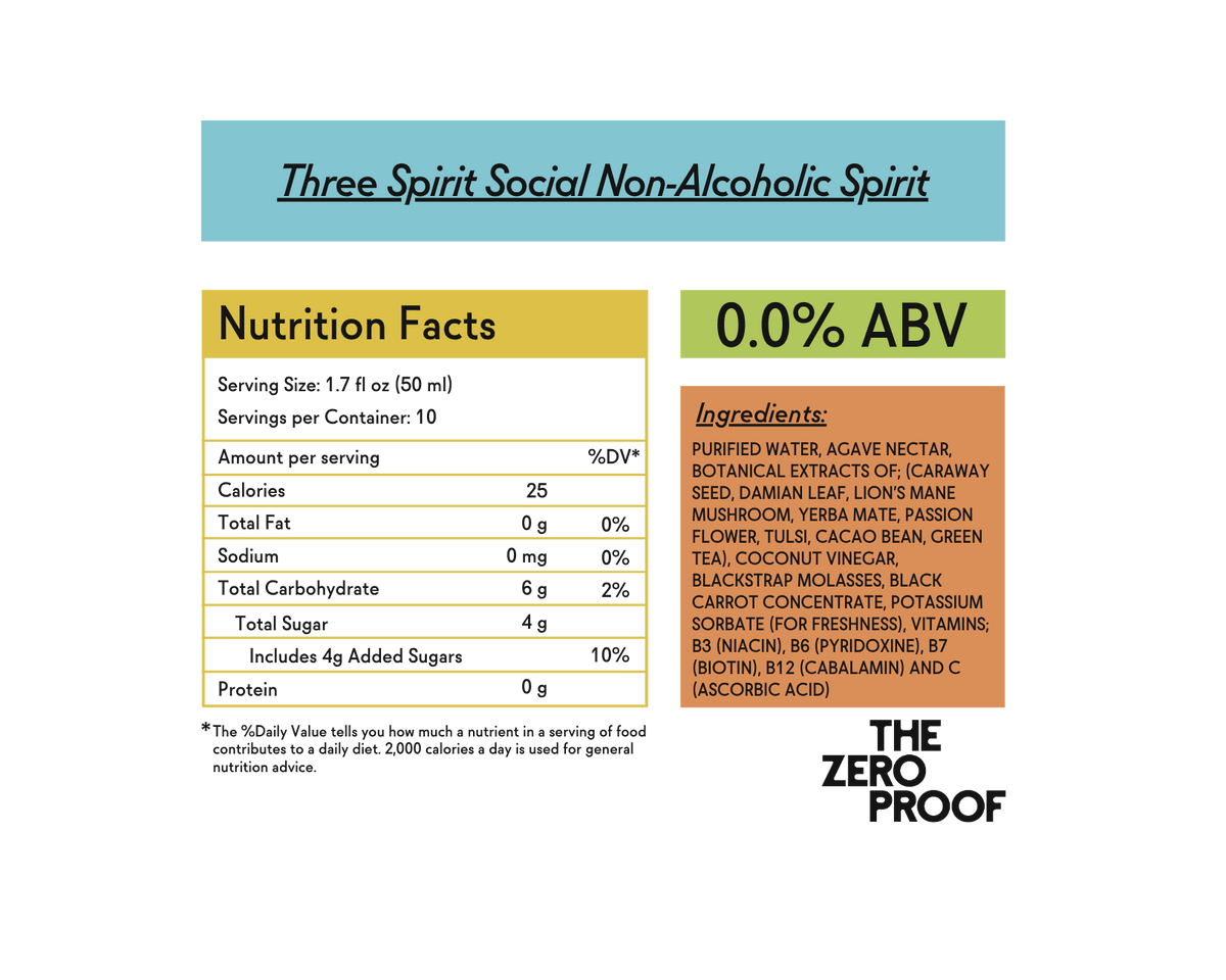 Three Spirit Social Elixir Non-Alcoholic Spirit