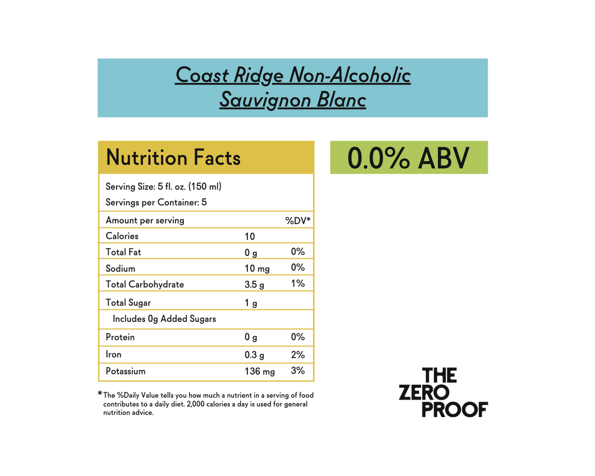 Coast Ridge's Non-Alcoholic Sauvignon Blanc | The Zero Proof
