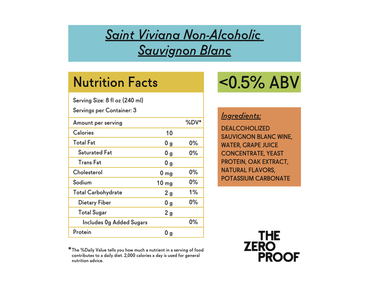Saint Viviana's Non-Alcoholic Sauvignon Blanc | The Zero Proof