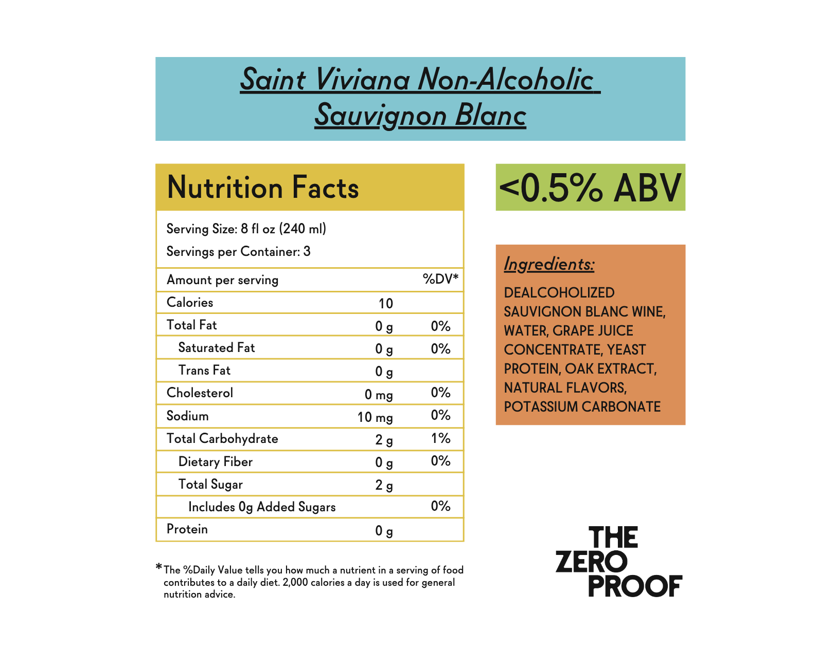 Saint Viviana Non-Alcoholic Sauvignon Blanc