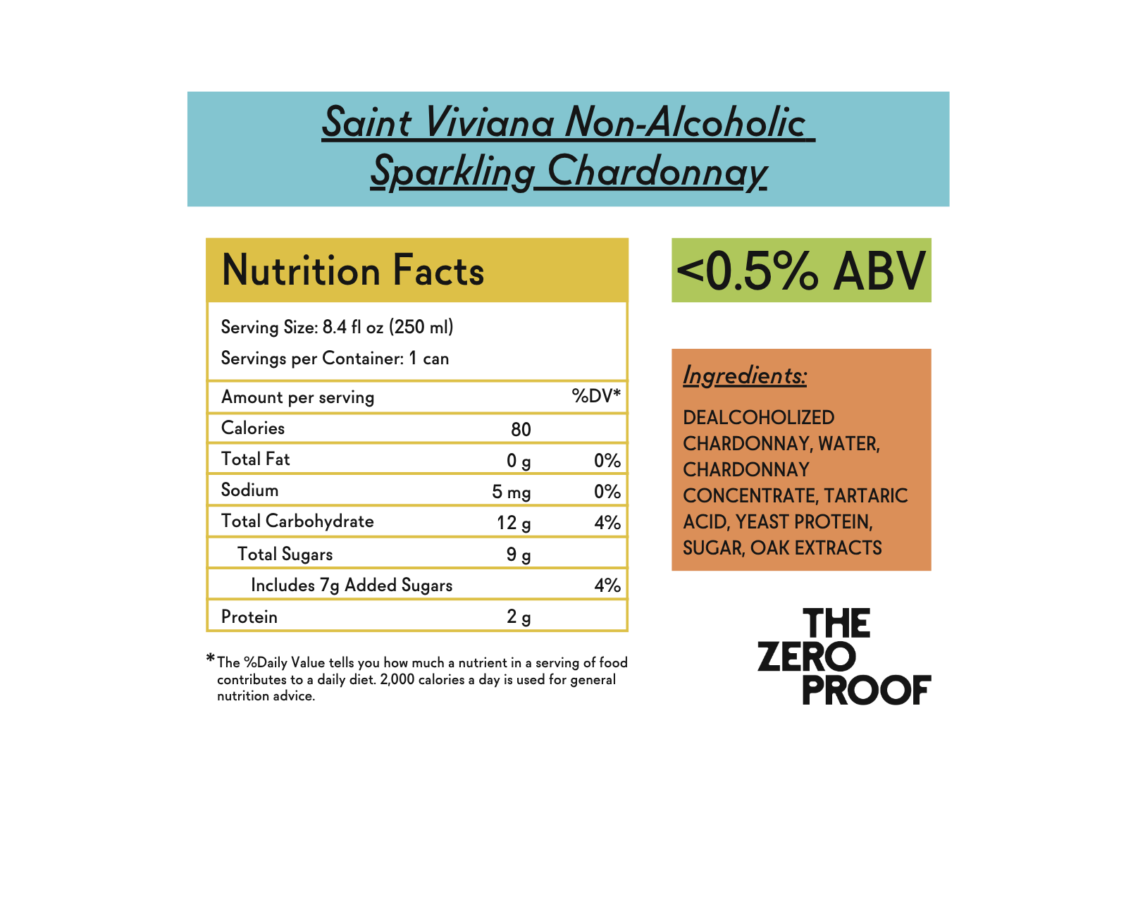 Saint Viviana Non-Alcoholic Sparkling Chardonnay