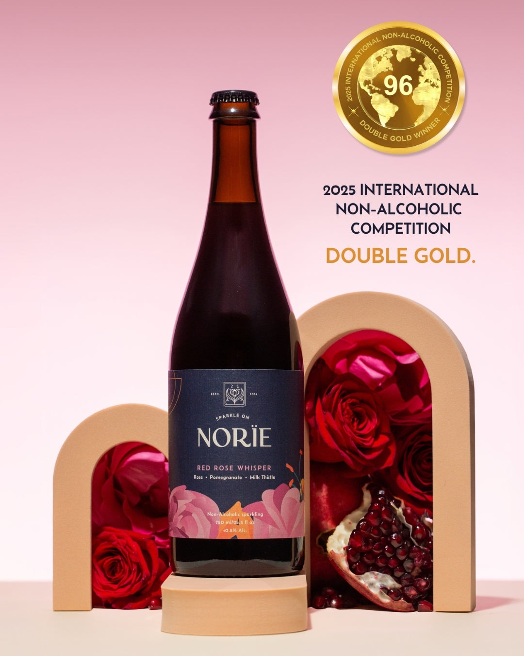 Norie Sparkling Non-Alcoholic Wine - Red Rose Whisper
