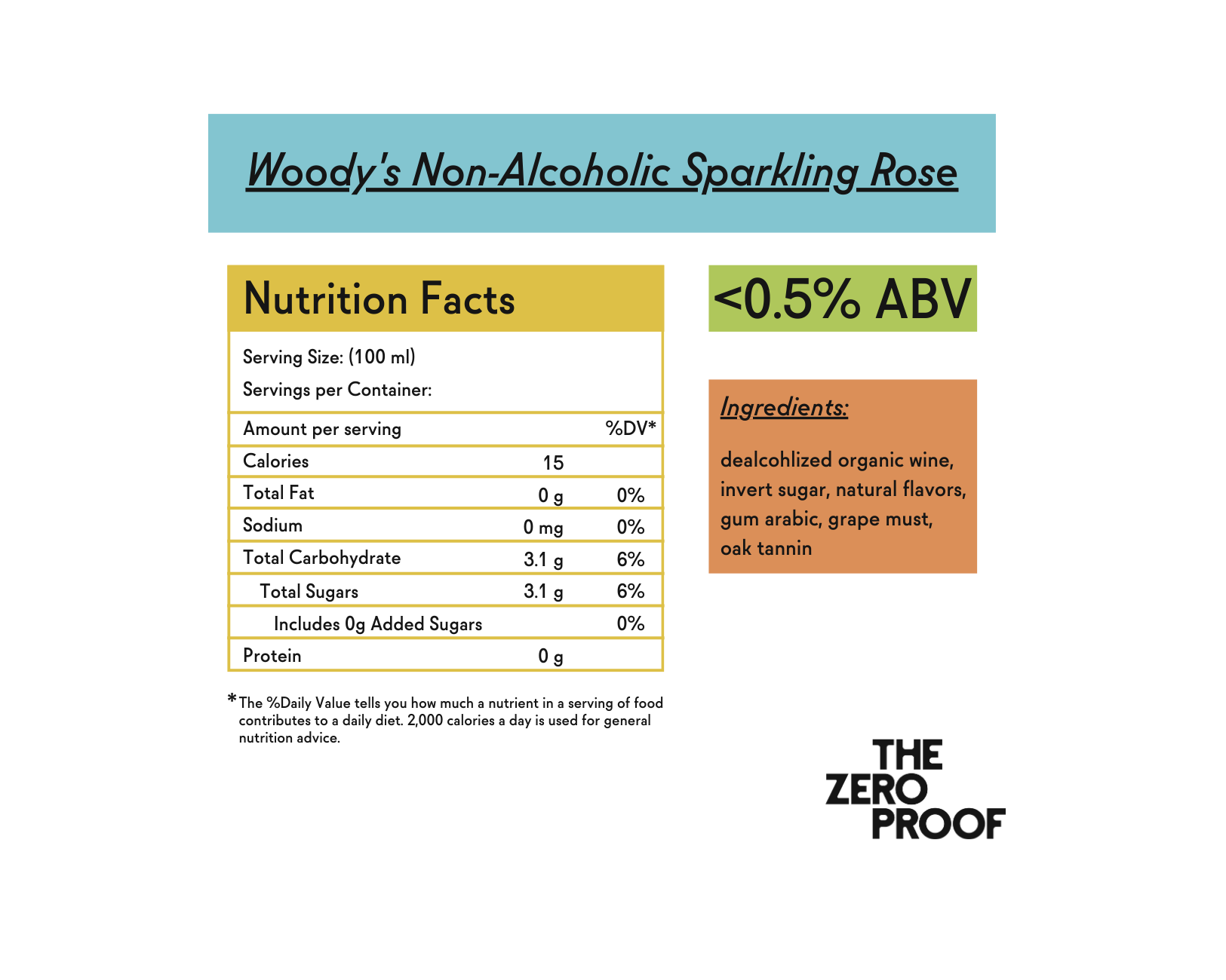 Woody's Non-Alcoholic Sparkling Rosé
