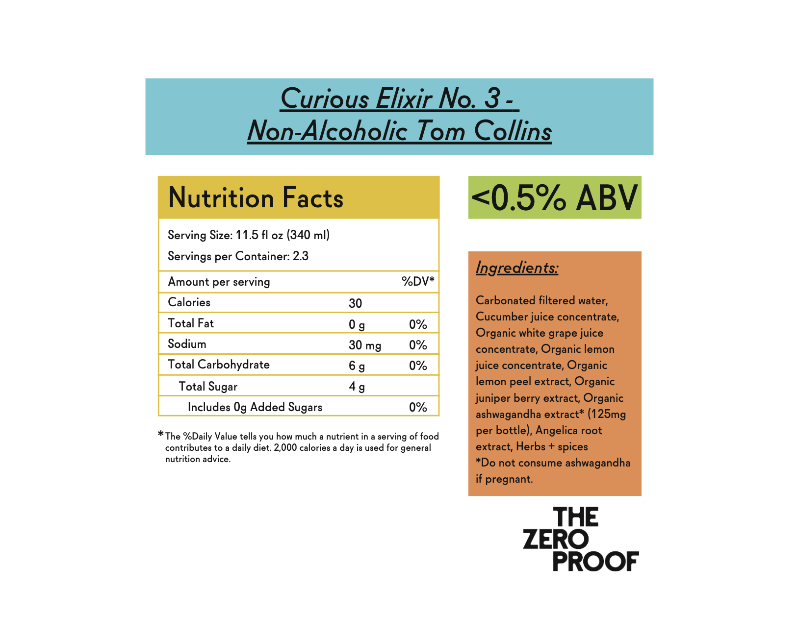 Curious Elixir No. 3 - Non-Alcoholic Tom Collins