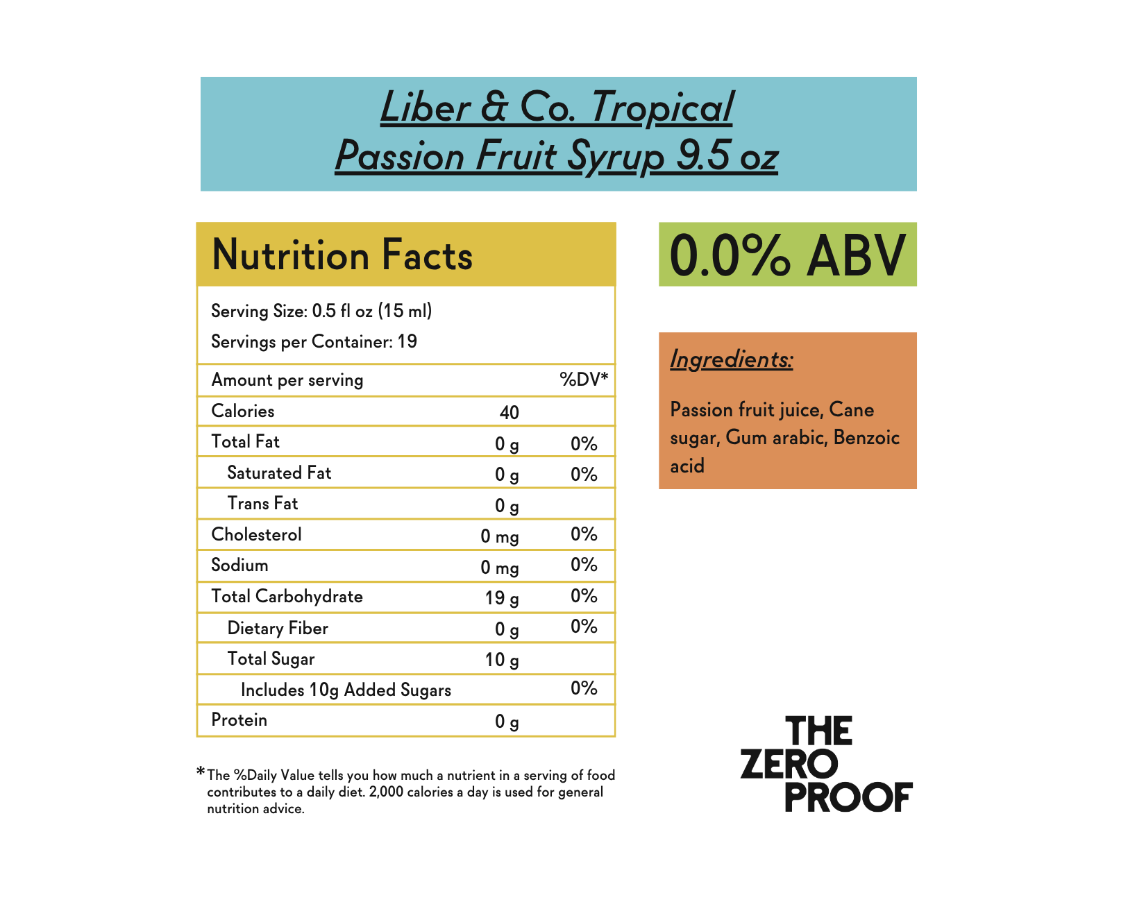 Liber & Co. Tropical Passion Fruit Syrup