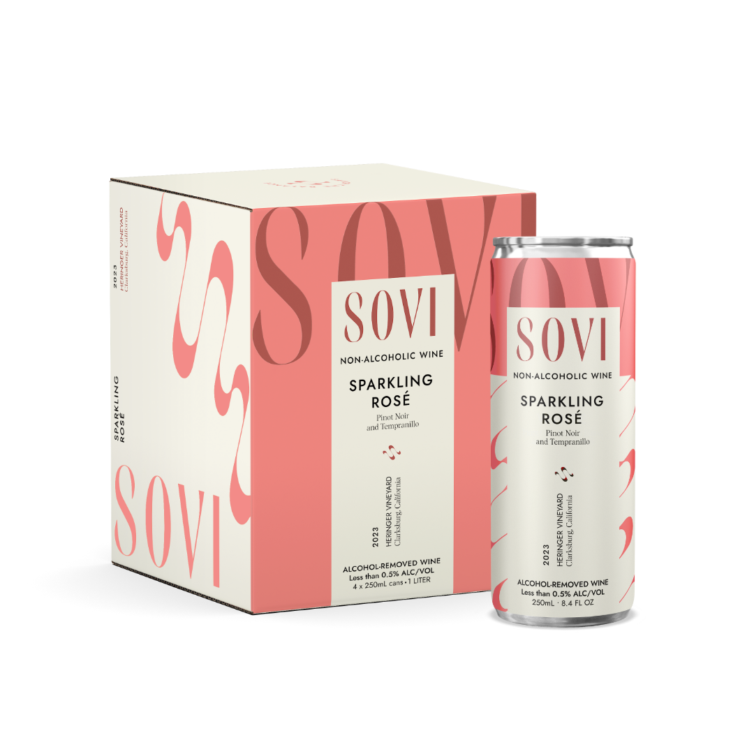 Sovi Non-Alcoholic Sparkling Rosé (4-Pack)