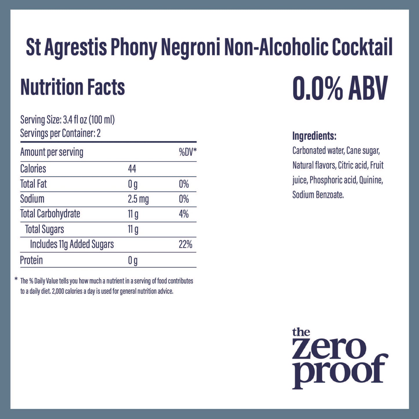 St Agrestis Phony Negroni Non-Alcoholic Cocktail