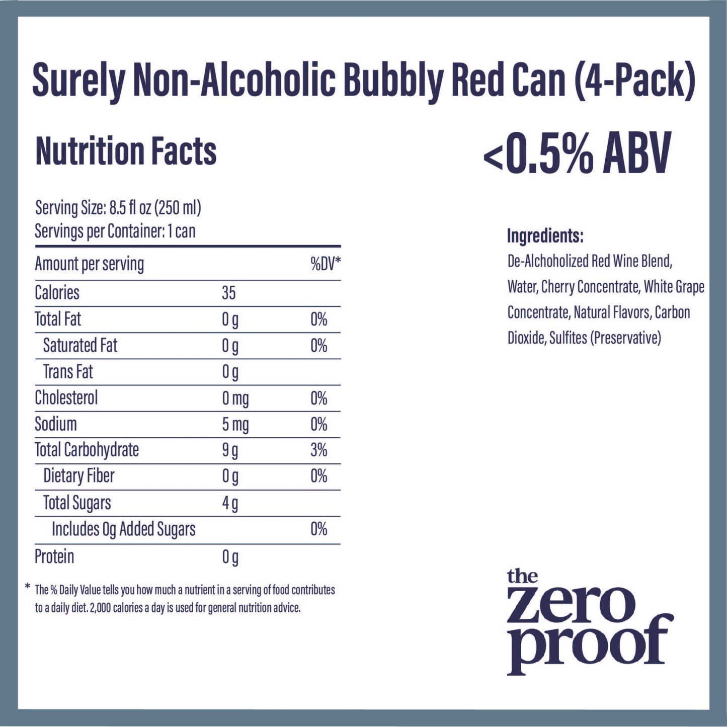 Surely Non-Alcoholic Bubbly Red Can (4-Pack)