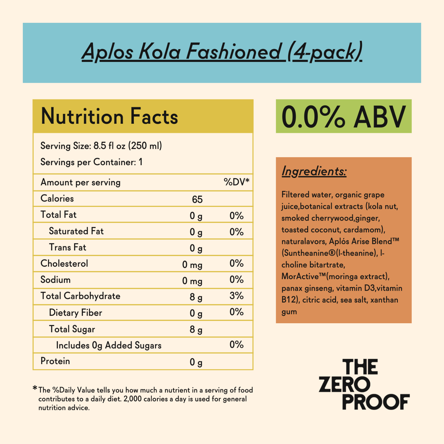 Aplos Kola Fashioned (4 - Pack) - The Zero Proof