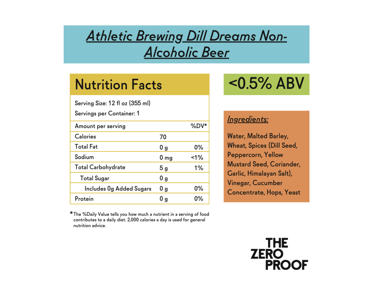 Athletic Brewing Dill Dreams Non - Alcoholic Beer - The Zero Proof